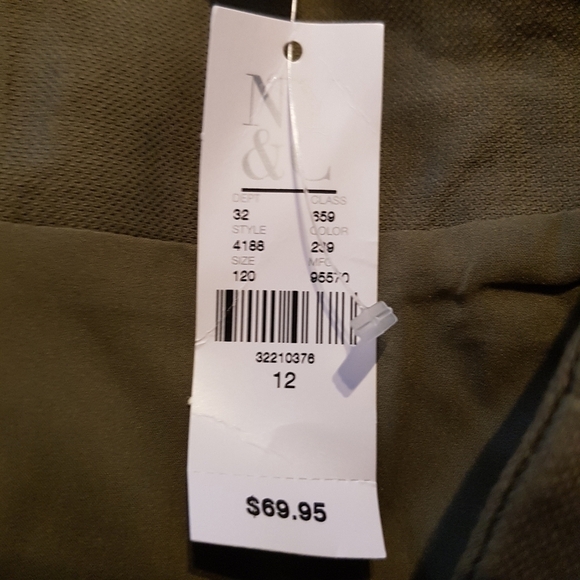New York & Company women's size 12 olive green high low skirt NWT - Picture 6 of 6